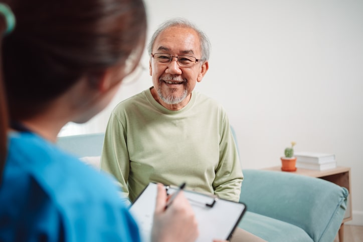A caregiver in a quiet moment